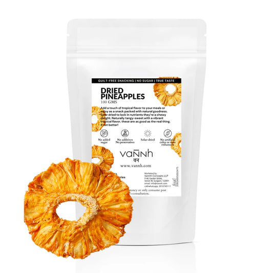 Solar Dried Pineapple Chips for Healthy Snacking(2 x 100g)