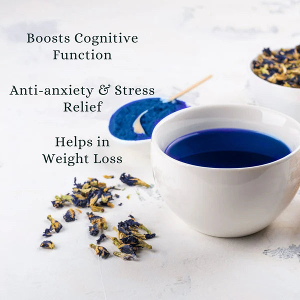Combo of HIBISCUS FLOWER TISANE | REJUVENATE | Loose | Pure Flower   and  BLUE PEA FLOWER TISANE | CLARITY | Loose | Pure Flower