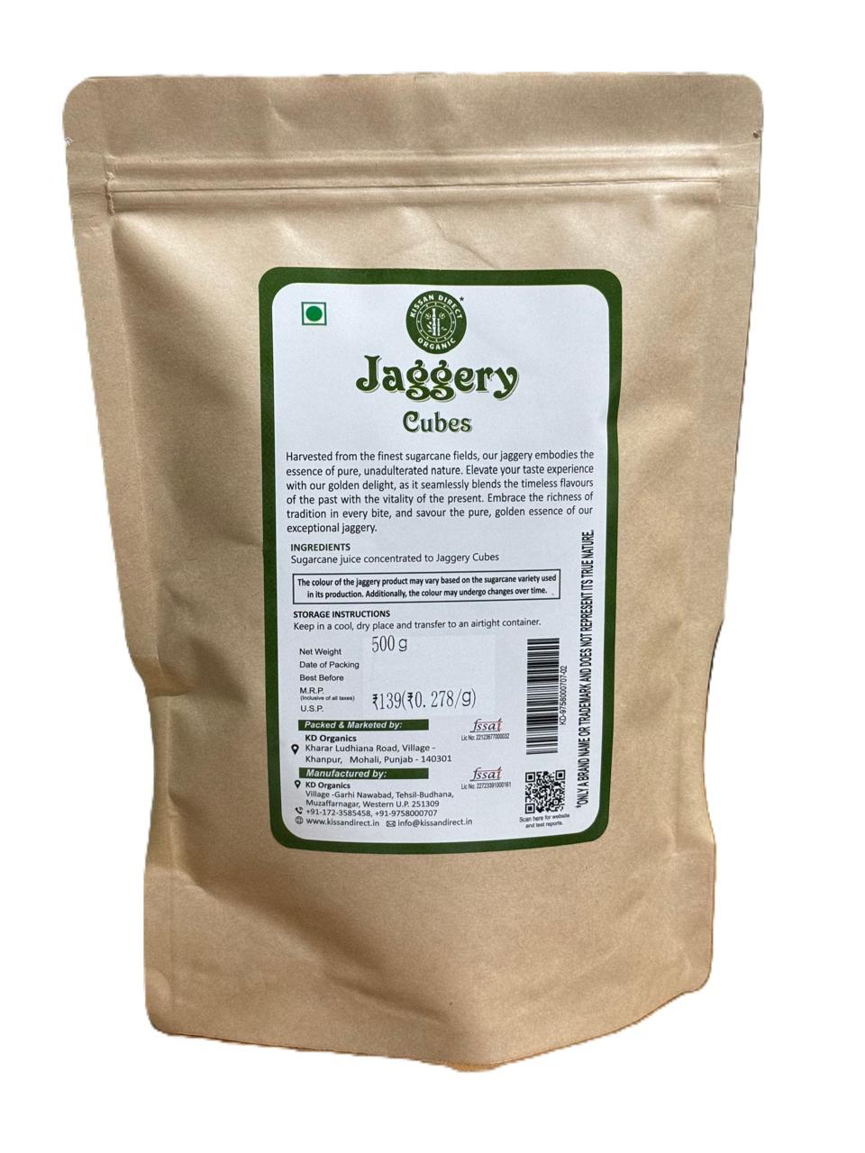 Jaggery (Gud) Cubes - Enriched with Saunf & Saunth - 500 gms